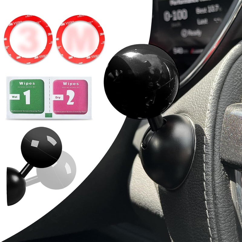 Zerikwon 𝟯𝗠 Tape | Car Joystick Push Start Button Cover, Metal Push to Start Accessories, Car Starter Engine Start Stop Button Cover, Cool Car Accessories Interior Decor Push to Start Button Rocker,Black - Image 1
